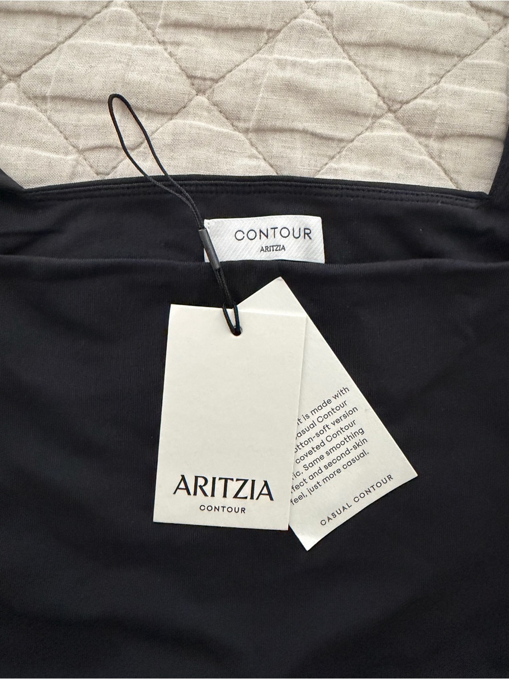 Aritzia Contour Smooth Black Tank with Tags